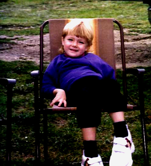 Amanda relaxing in the Colorado mountains 1997
